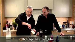 aerolatte  milk frother makes three layer caffè latte macchiato [upl. by Errehs857]