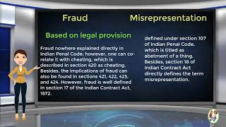 What is Difference Between Fraud amp Misrepresentation [upl. by Tnomed6]