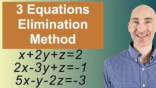 Solving Systems of 3 Equations Elimination [upl. by Fachini]