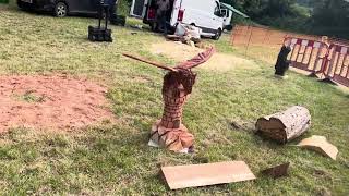 A fabulous range of wooden sculpture at Caerleon festival 2024 [upl. by Ydne]