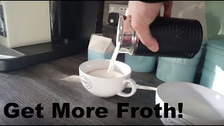 How to Get More Froth from Your Nespresso Coffee Aeroccino  Nespresso tips and help [upl. by Maril]