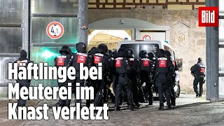 Gefängnismeuterei Polizei stürmt Knast in Thüringen  JVA Untermaßfeld [upl. by Fachan]